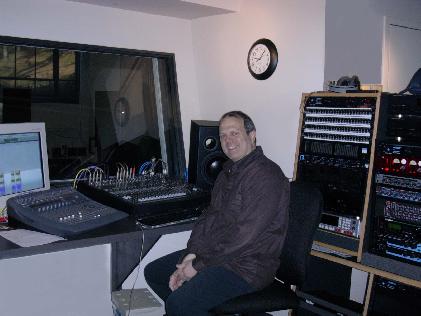 Our recording engineer Robert Fair, in the studio, 2005